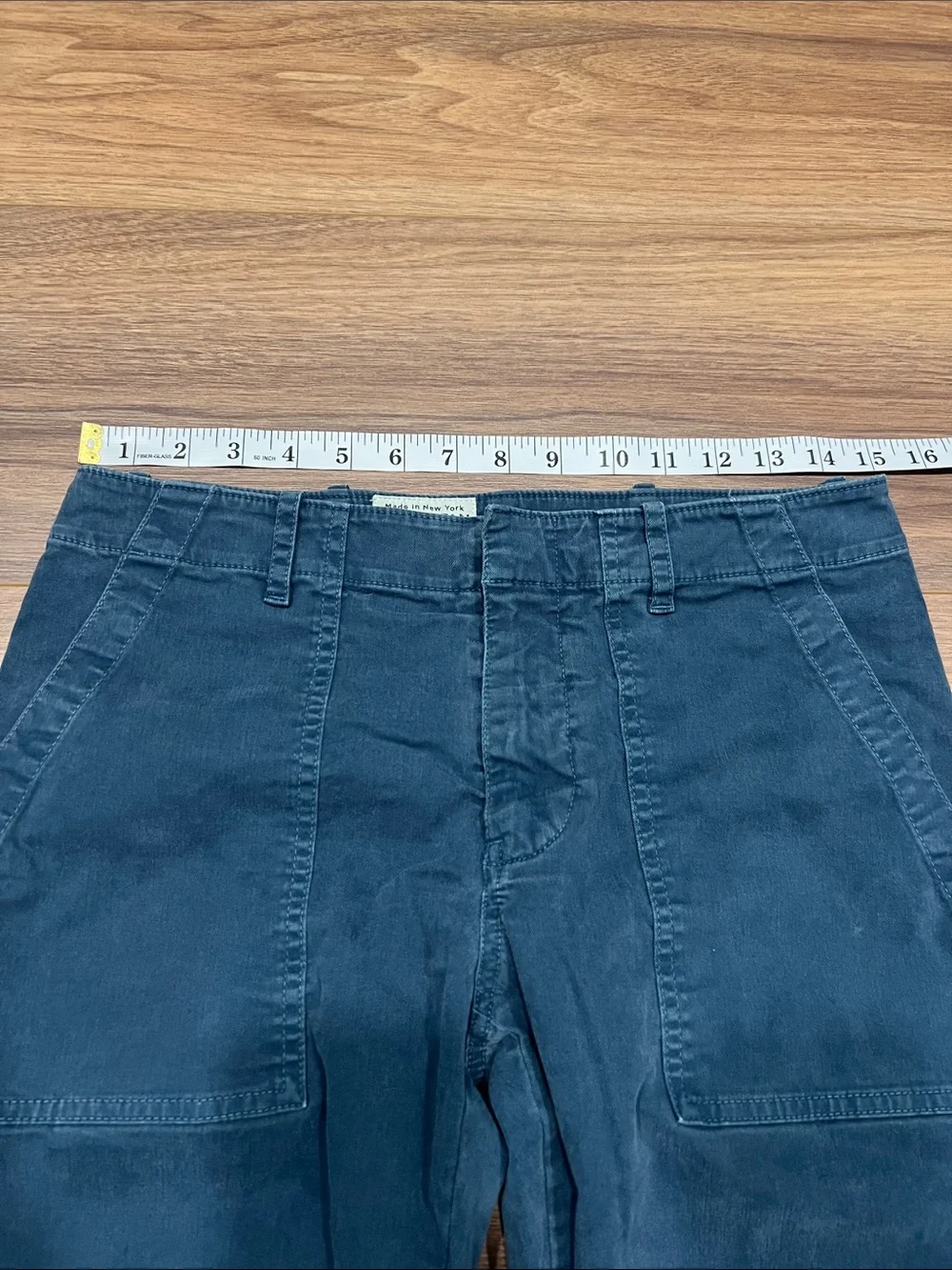 Nili Lotan Jogger Cropped Military Pants in Washed Blue Size 4